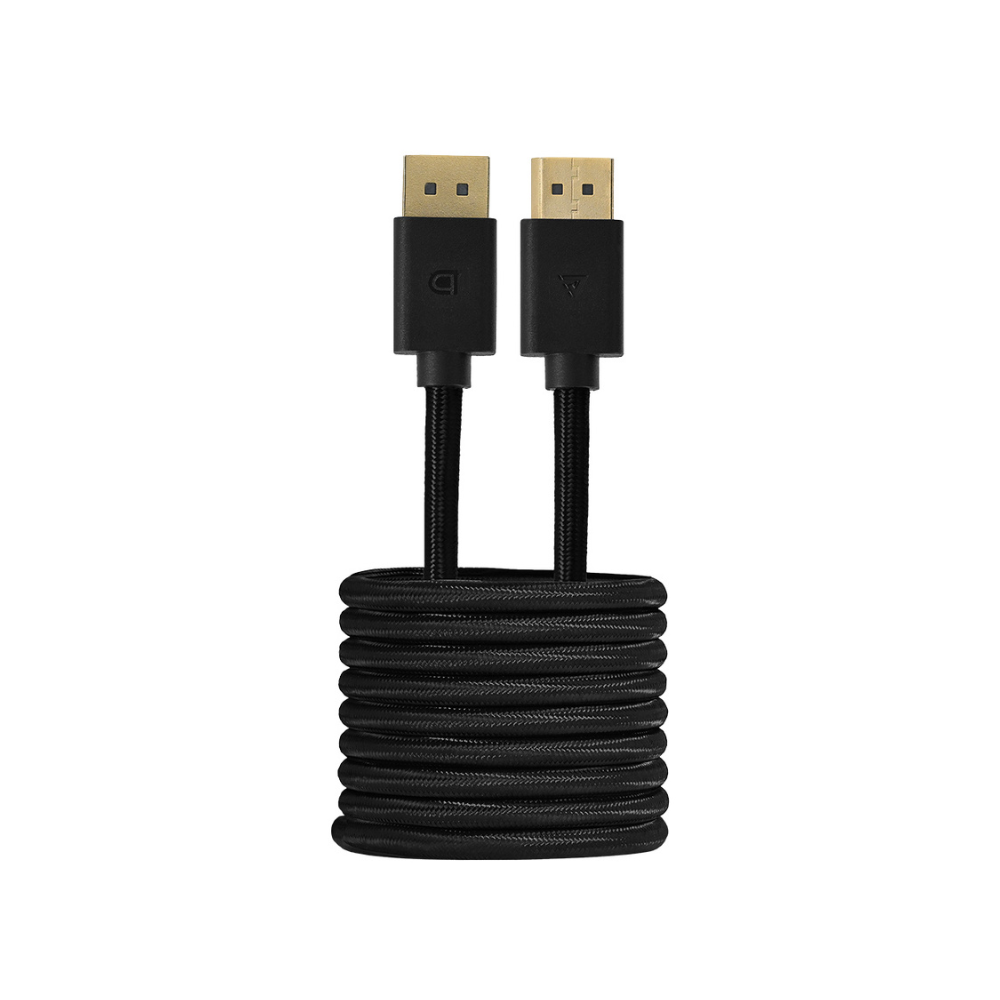 Cable Game Factor DisplayPort 1.4 Macho a Macho 4K 2M Chapa de Oro 24K (DTD400)