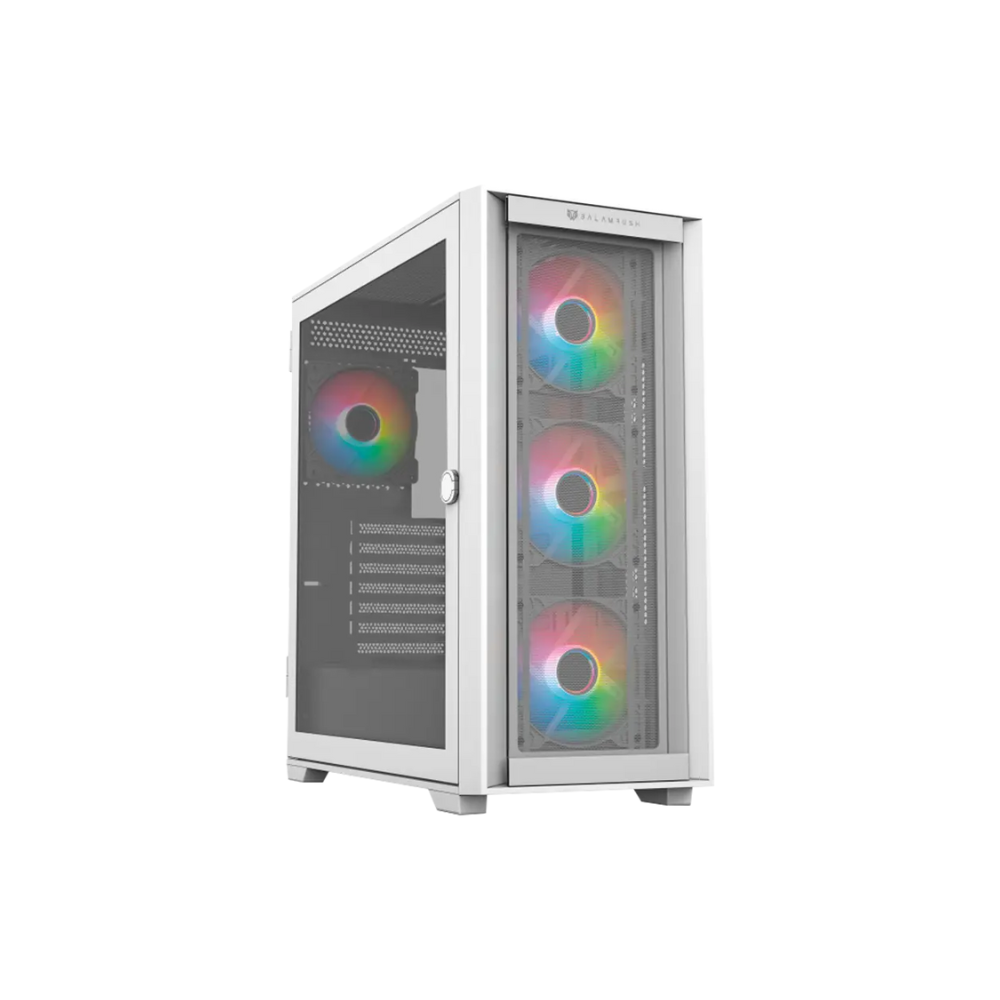 Gabinete Balam Rush Carbon 9000 Full Torre USB 3.0 / 2.0 / Tipo C 4 Ventiladores Blanco — Modelo BR-938761