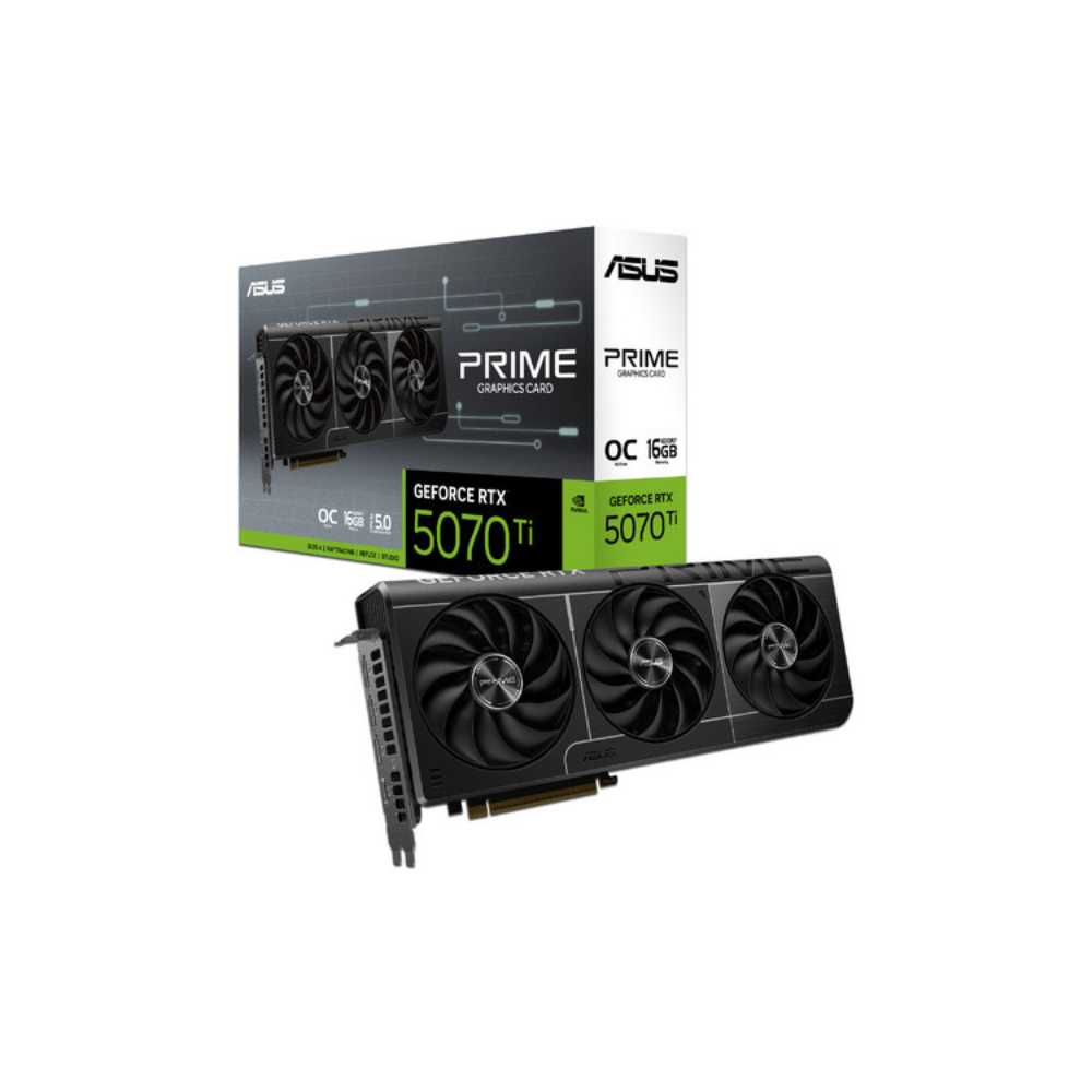 Tarjeta De Video ASUS 16GB PRIME RTX 5070 Ti — GDDR7 / 1xHDMI / 2xDP / 3xFan — Modelo PRIME-RTX5070TI-O16G