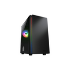 Gabinete Cougar Purity Cristal Templado Negro RGB Mini ATX 1 Ventilador