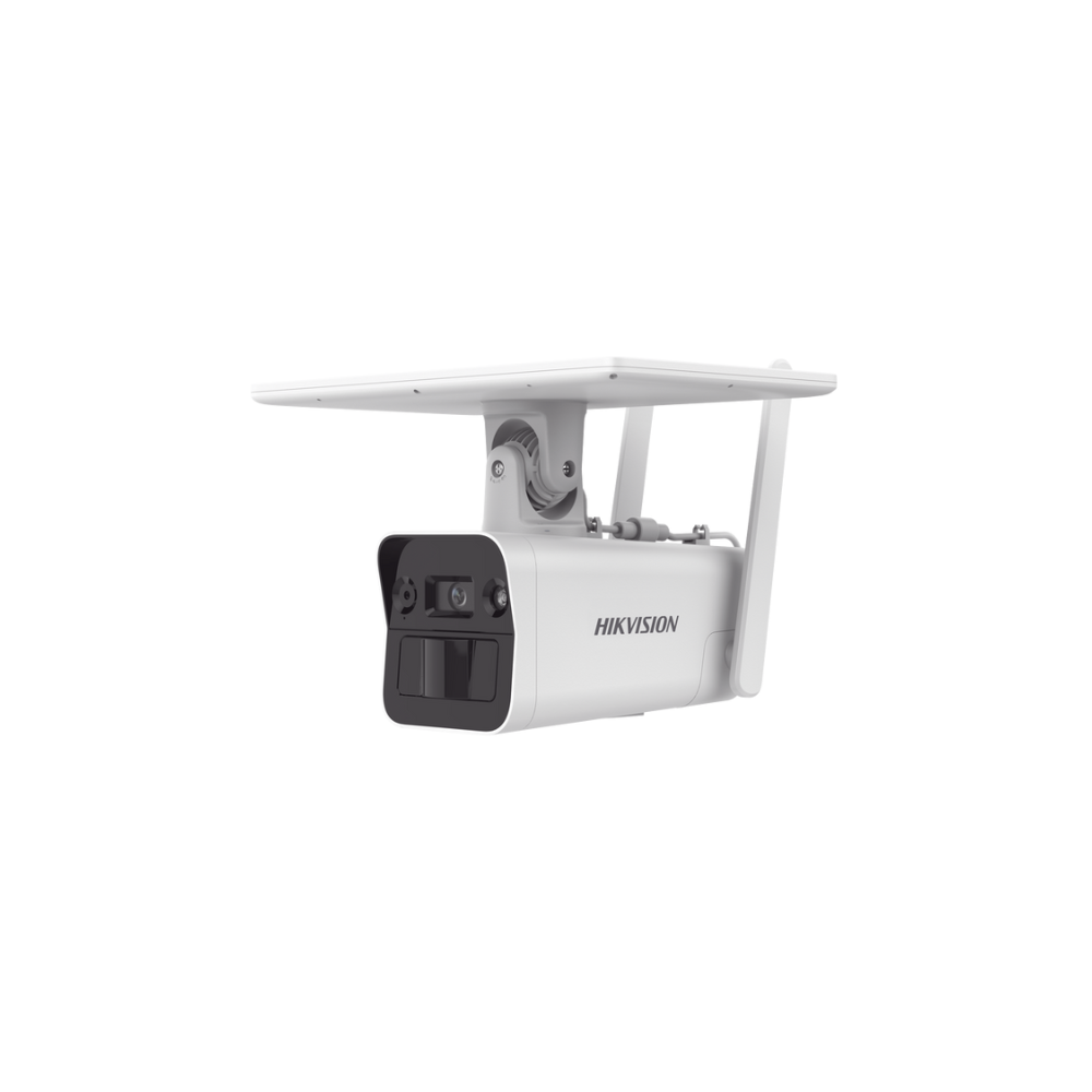 Kit Solar IP All in One con Doble Detección (Radar + PIR), Cámara Bala IP 4MP, Lente 4mm, Panel Solar, Batería de Litio 10Ah (Hasta 11 Días), Conexión 4G, Audio Bidireccional, Uso Exterior