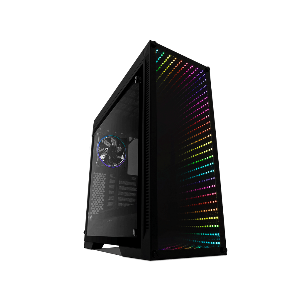 Gabinete Game Factor ATX/Micro ATX con Panel de Cristal Templado y Ventilador RGB CSG601