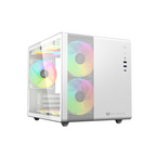 Gabinete Gamer GI930 Mini Torre Panel Izquierdo De Cristal Blanco — Modelo BR-936040
