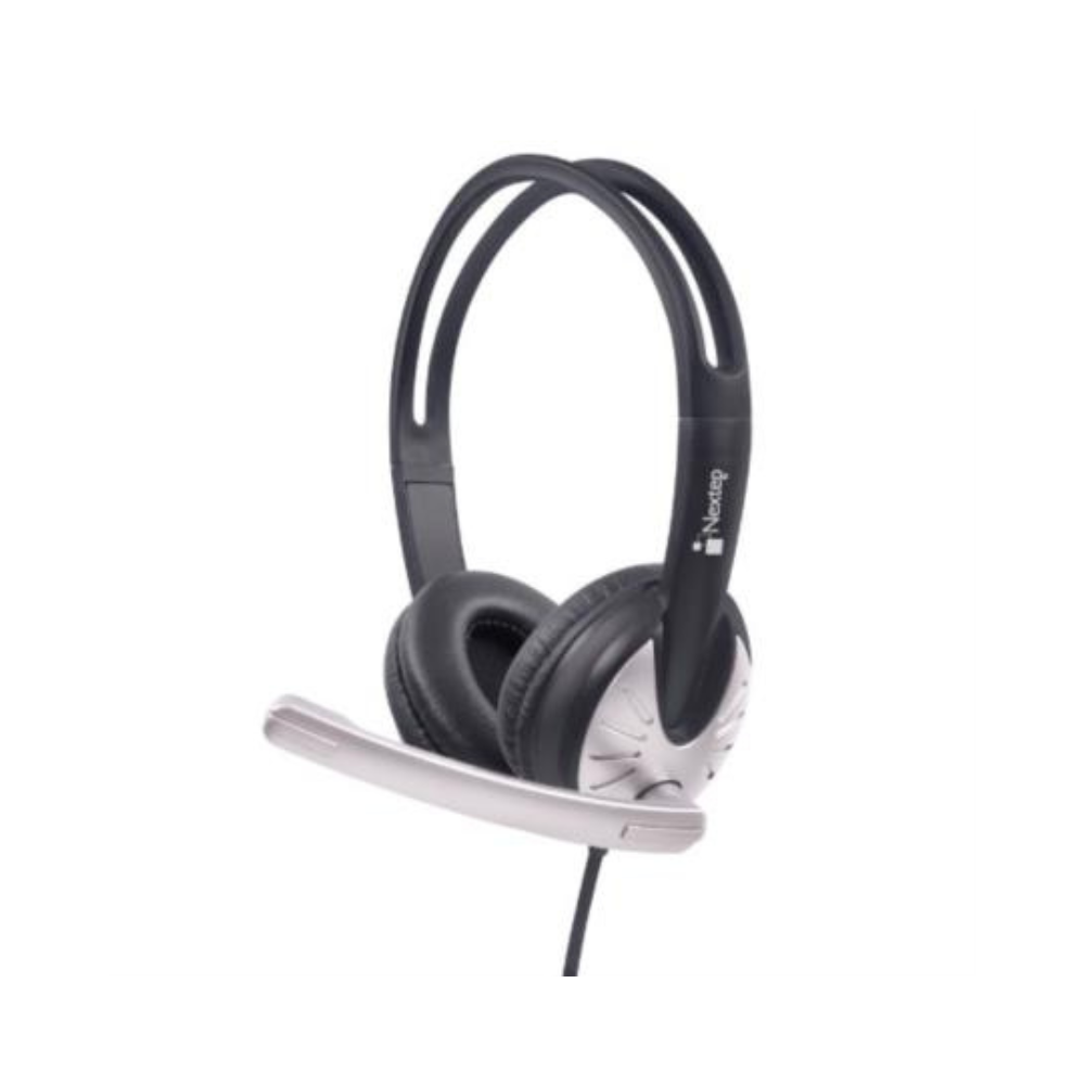 Audífonos Nextep NE-425C Con Micrófono USB Diadema Alámbrica Básica Negro