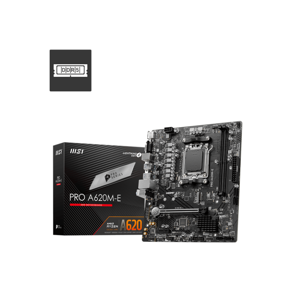 Tarjeta Madre MSI Pro A620M-E, Socket AM5, 2xDDR5, HDMI/VGA