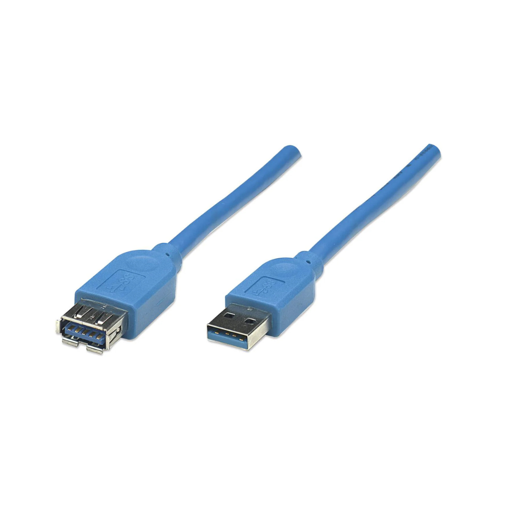 Extensión de Cable USB V3.0 Manhattan 2M Azul (322379)