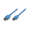 Extension de Cable USB V3.0 Manhattan 2M Azul (322379)