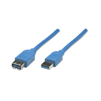 Extensión de Cable USB V3.0 Manhattan 2M Azul (322379)