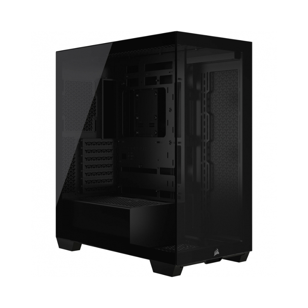 Gabinete Corsair 3500X BTF negro cristal templado media torre Mini-ITX / Micro-ATX / ATX / E-ATX