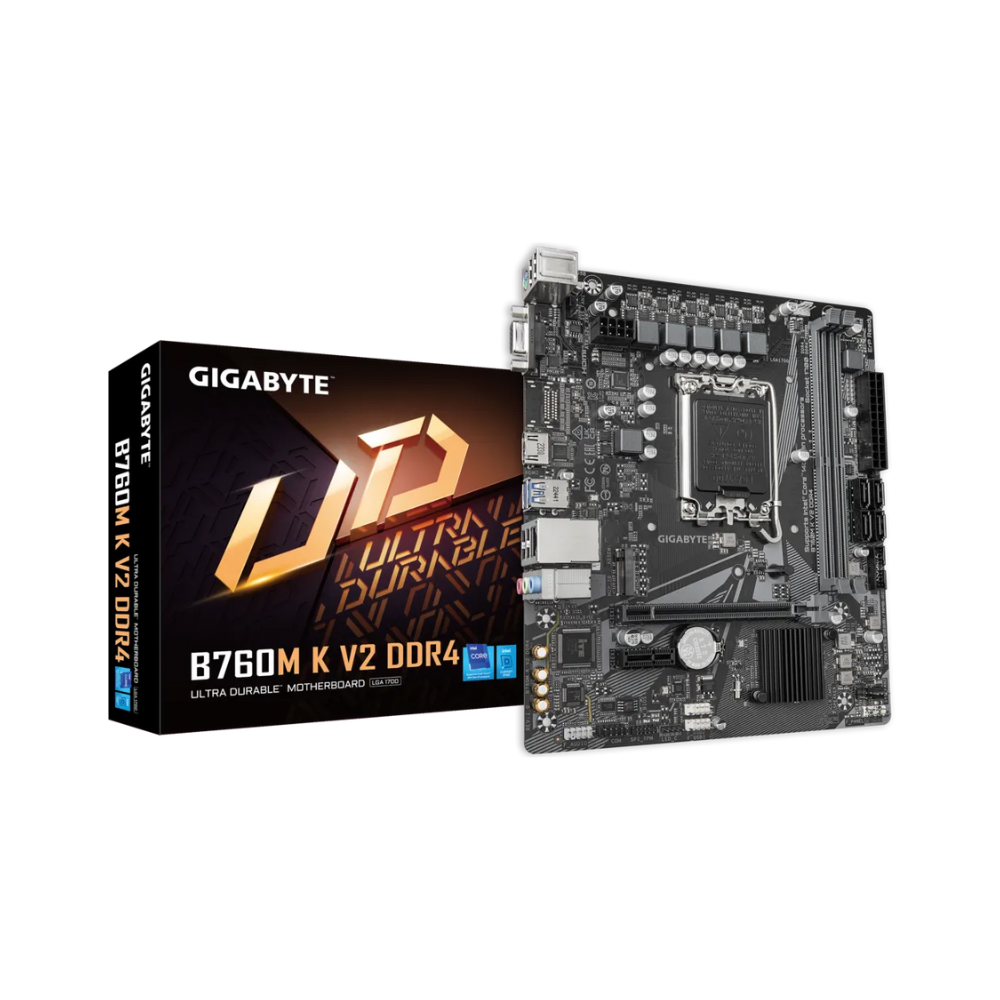 Tarjeta Madre Gigabyte B760M K V2 DDR4 Socket 1700 Gen 12 / 13 / 14 2xDDR4 1xVGA / 1xHDMI Micro ATX