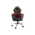 Silla gamer Naceb tank color Negro con Rojo de piel sintetica vinil altura y respaldo ajustable