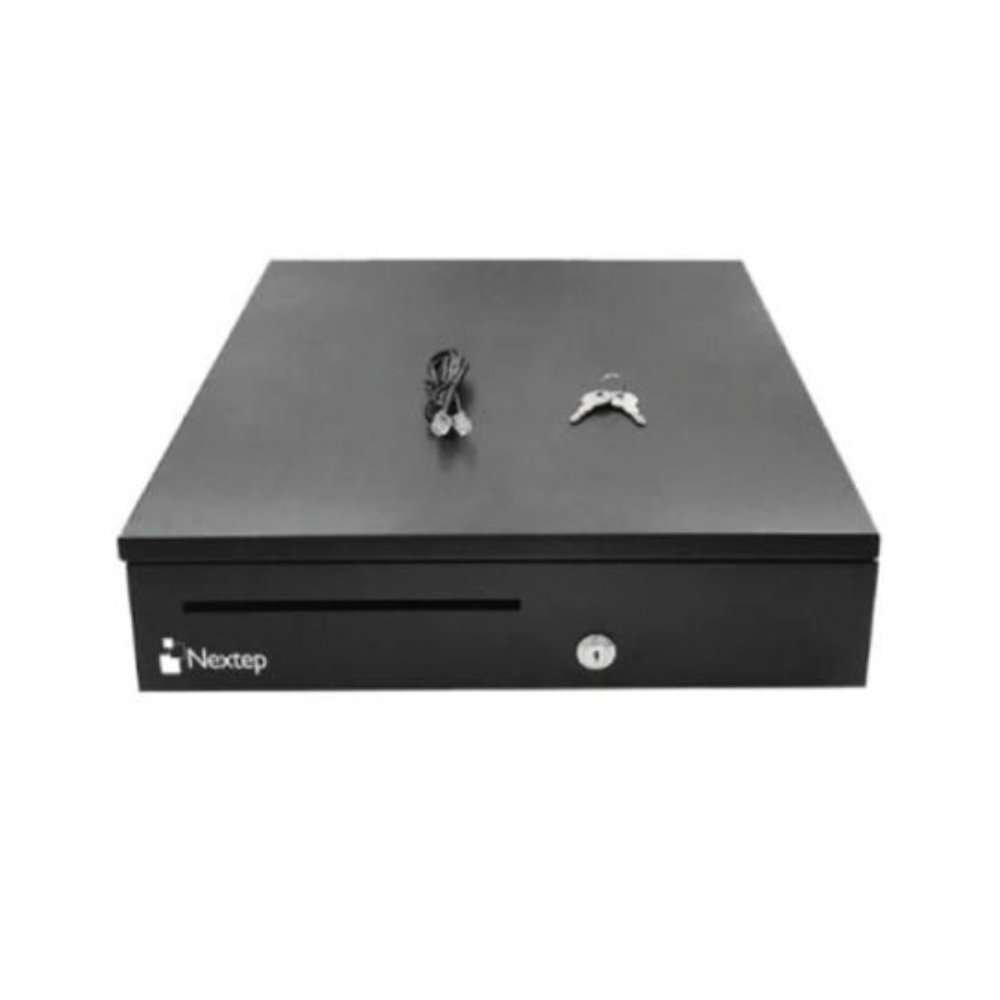 Cajón de Dinero Nextep 5 Billetes 8 Monedas RJ-11 Manual/Electrónico 12V NE-515