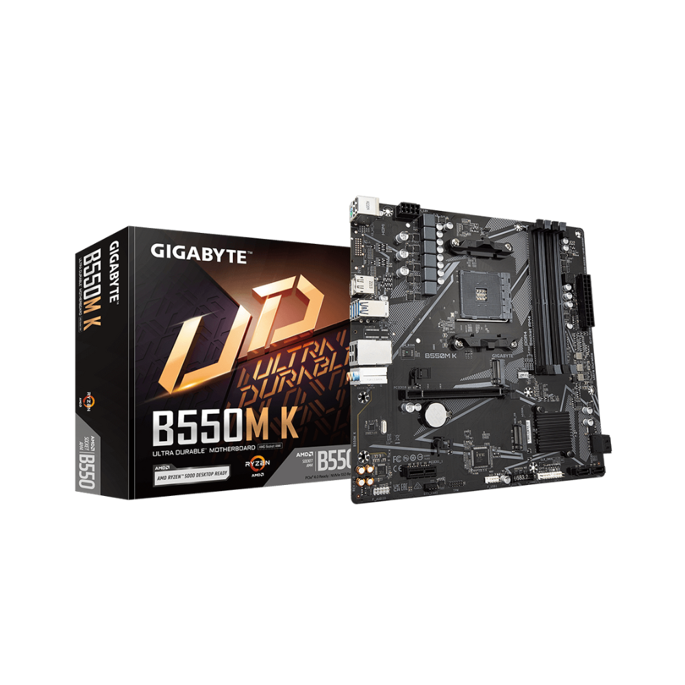 Tarjeta Madre Gigabyte B550M K Socket AM4 4xDDR4 1xHDMI / 1xDisplayPort Micro ATX