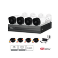 Kit Dahua 4 Canales, Camaras 5MP, DVR Cooper-I WizSense IA, H.265+, Deteccion Avanzada de Humanos y Vehi­culos