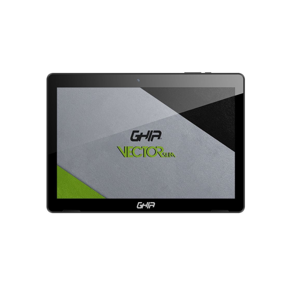 Tablet Ghia 10.1 Vector Slim, Quad Core A100, IPS, 1GB RAM, 16GB, Doble Cámara, WiFi, Bluetooth, 5000mAh, Android 10, Gris