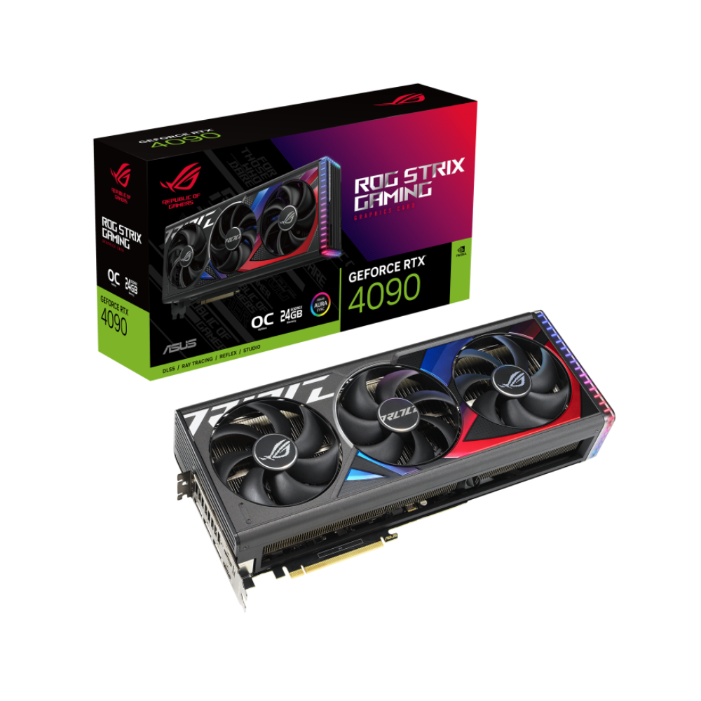 Tarjeta de Video Asus 24GB RTX 4090 ROG Strix Gaming GDDR6X ARGB HDMI/DP