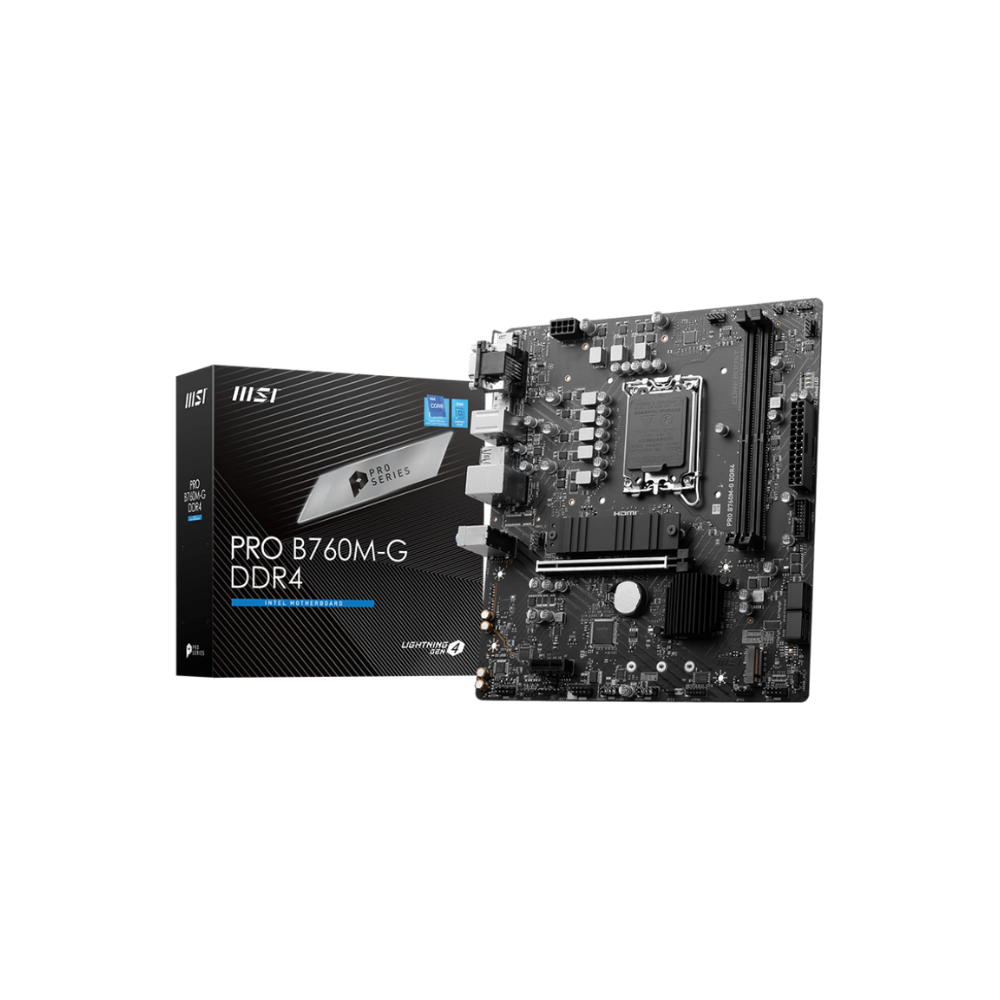 Tarjeta Madre MSI PRO B760M-G DDR4 Socket 1700 13ª Gen 2xDDR4 4800MHz HDMI / DisplayPort / VGA