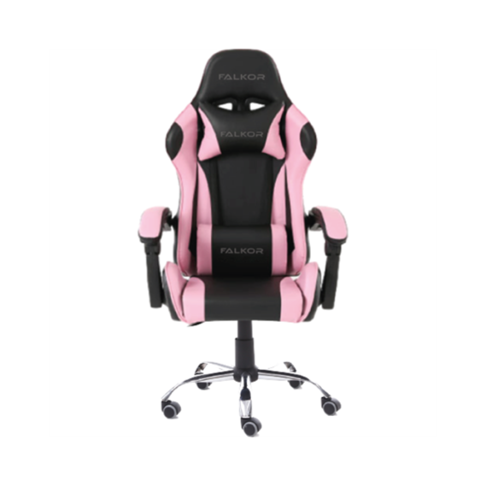 Silla Gamer Nextep Ergonómica Dragon XT Falkor Negro/Rosa Soporta 125 kg