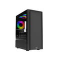 Gabinete Balam Rush Nyx GI730 Negro Mini Torre Max MB ATX Panel Izquierdo Con Cristal Frente Sólido Con Ranura 1xUSB 3.0 3 Ventiladores RGB