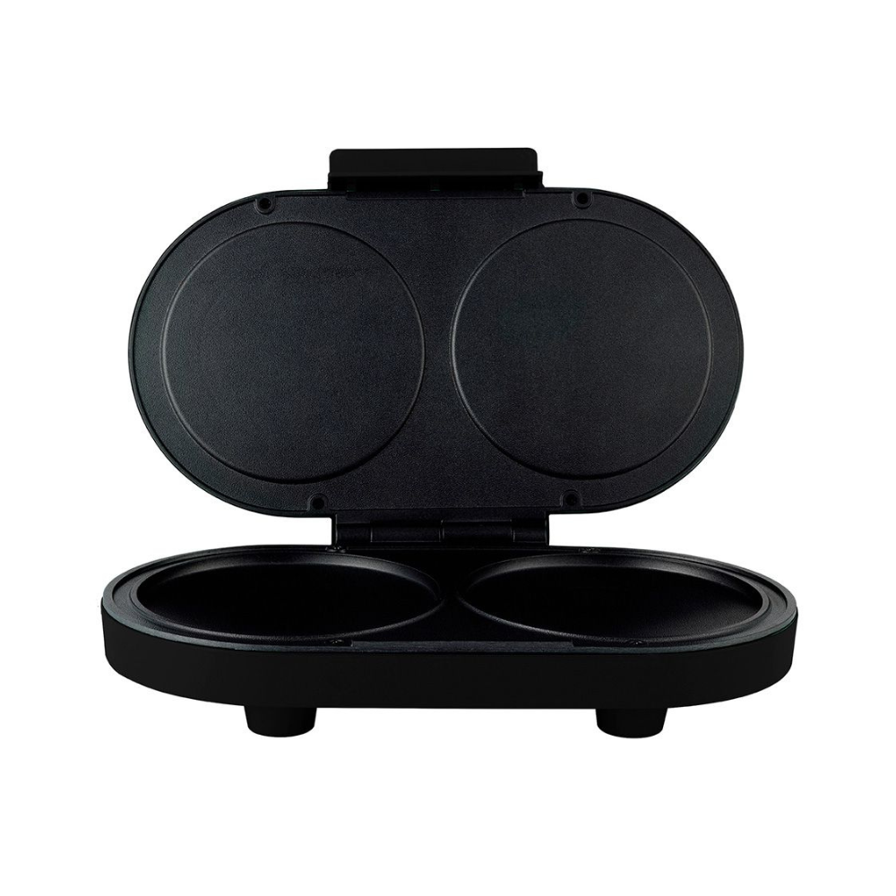 Parrilla para Hotcakes Mirati 1000W Doble Parrilla Antiadherente Negro