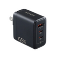 Cargador de Pared ADATA 65W, 2xUSB-C, 1xUSB-A, Negro