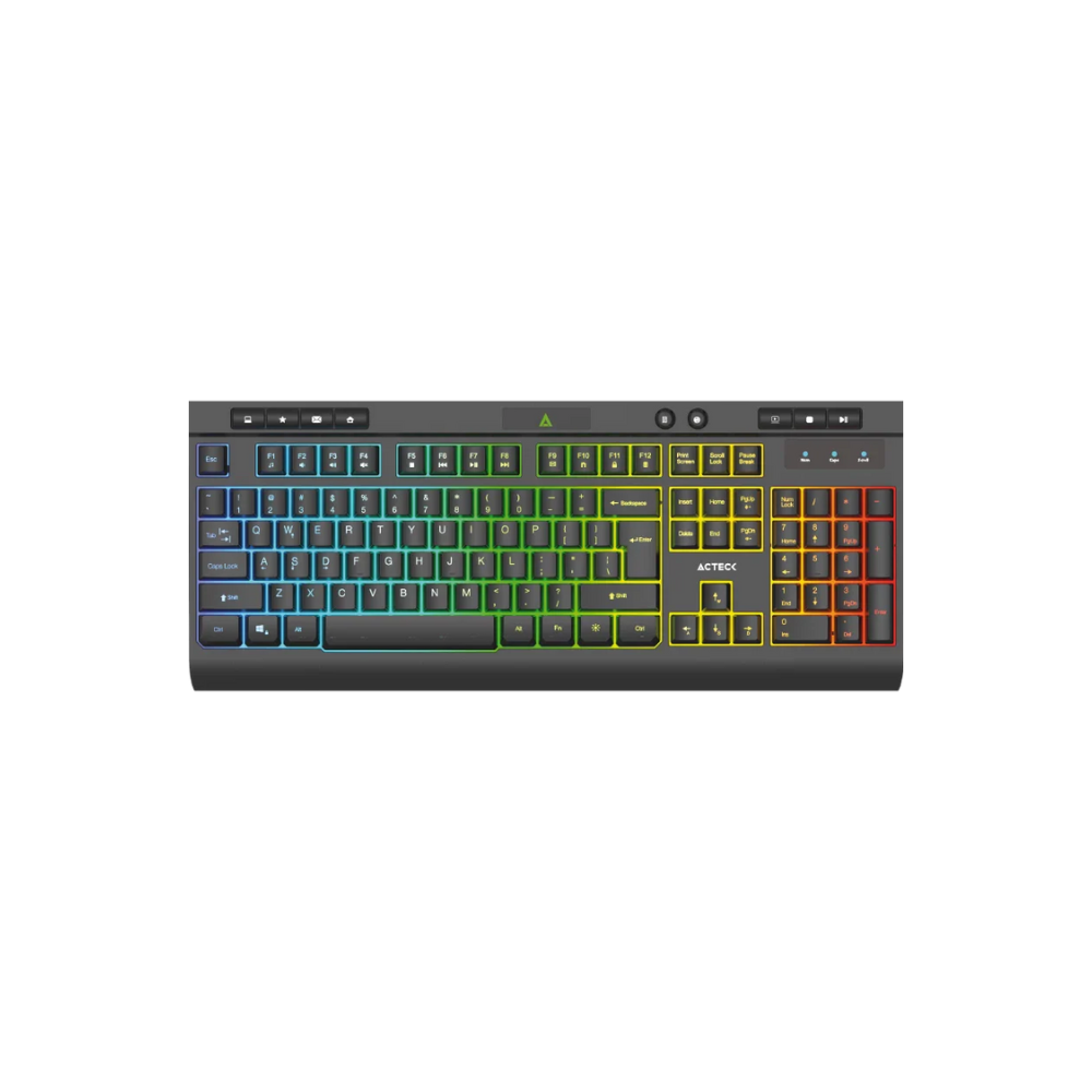 Teclado Acteck Aurean TA477G Alámbrico USB RGB Negro (AC-936743)
