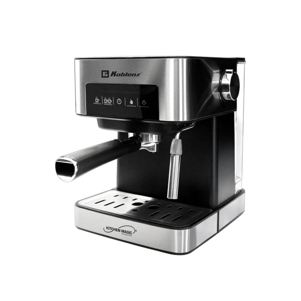 Cafetera Espresso Koblenz CKM-750 EIN, 20 bares de presion, 2 tazas simultaneas, tanque de 1.6L, filtro lavable, 850W
