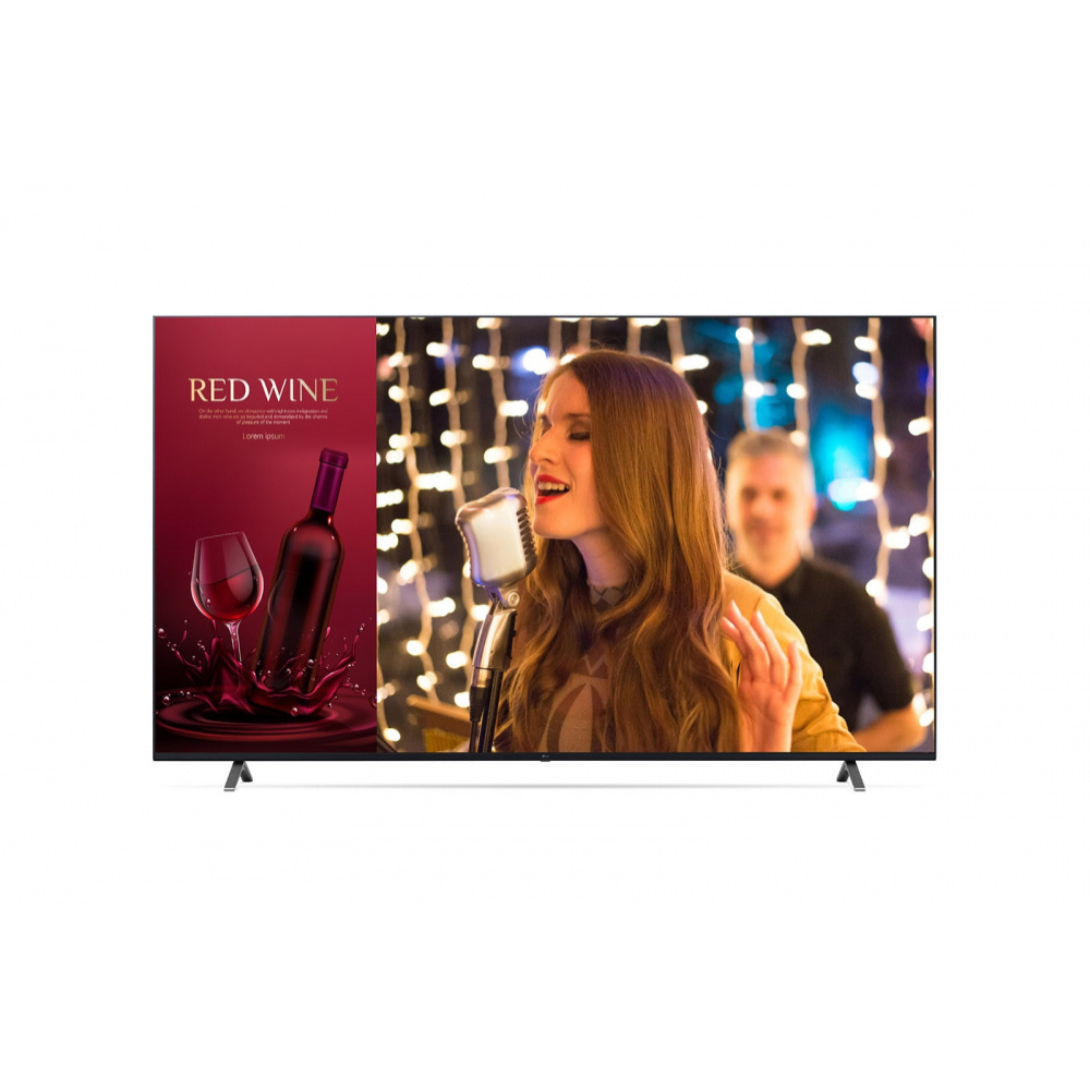 Televisión Super Sign LG para Señalización Digital 86" UHD, HDR10, 330 Nits, 16/7, Wi-Fi Integrado, 3 HDMI, 1 USB, RF, RS-232, RJ45, Altavoces 10W x2