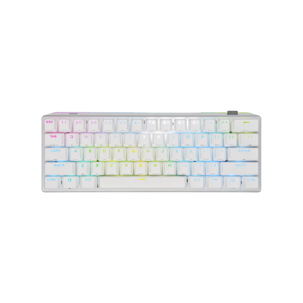 Teclado Mecánico Corsair K70 Pro Mini Inalámbrico RGB 60 Switch Cherry MX Rojo/Blanco