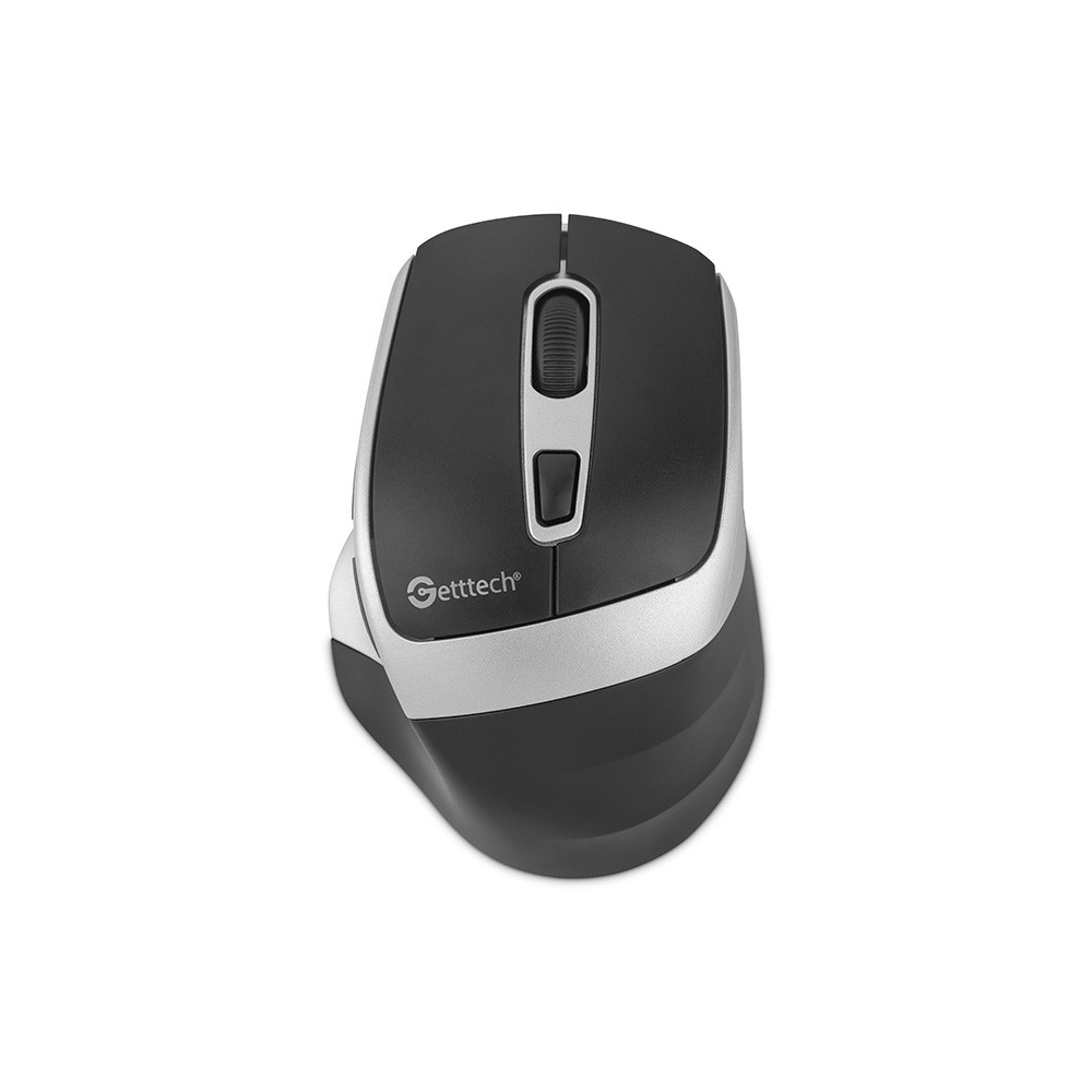 Mouse Inalambrico GETTTECH GGM-STDBW-01-SL 6D de Oficina Negro/Plateado