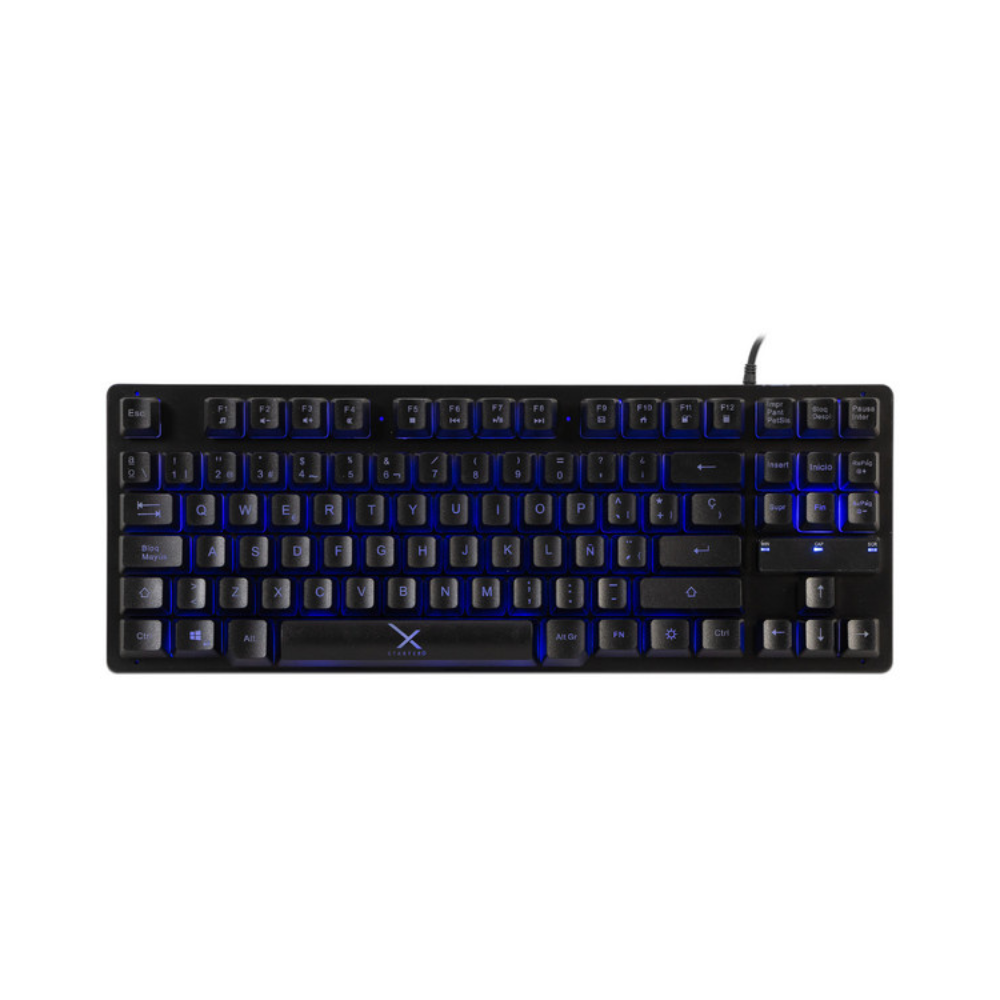 Teclado gamer Xzeal XST-300 alámbrico 87 teclas LED color negro
