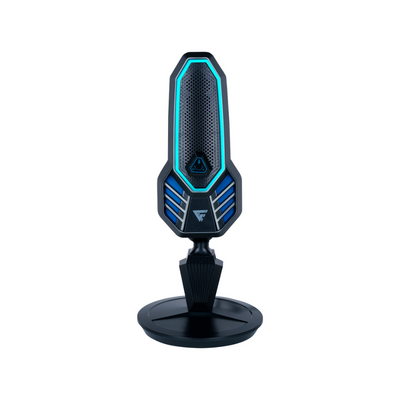 Microfono Game Factor - USB Tipo C y A, RGB, Base Giratoria, Antipop (MCG800)