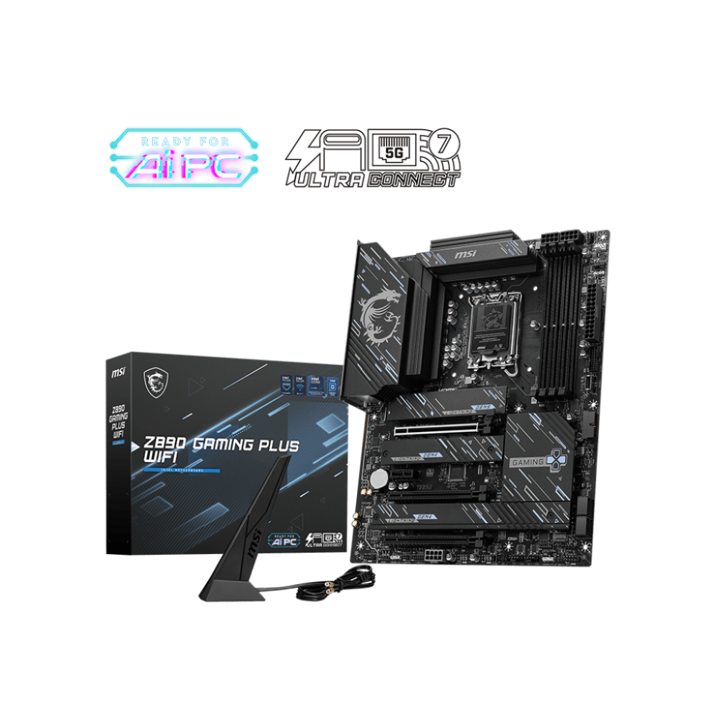 Tarjeta madre MSI Z890 Gaming Plus Wifi socket 1851 Series 2 4xDDR5 HDMI DP ATX