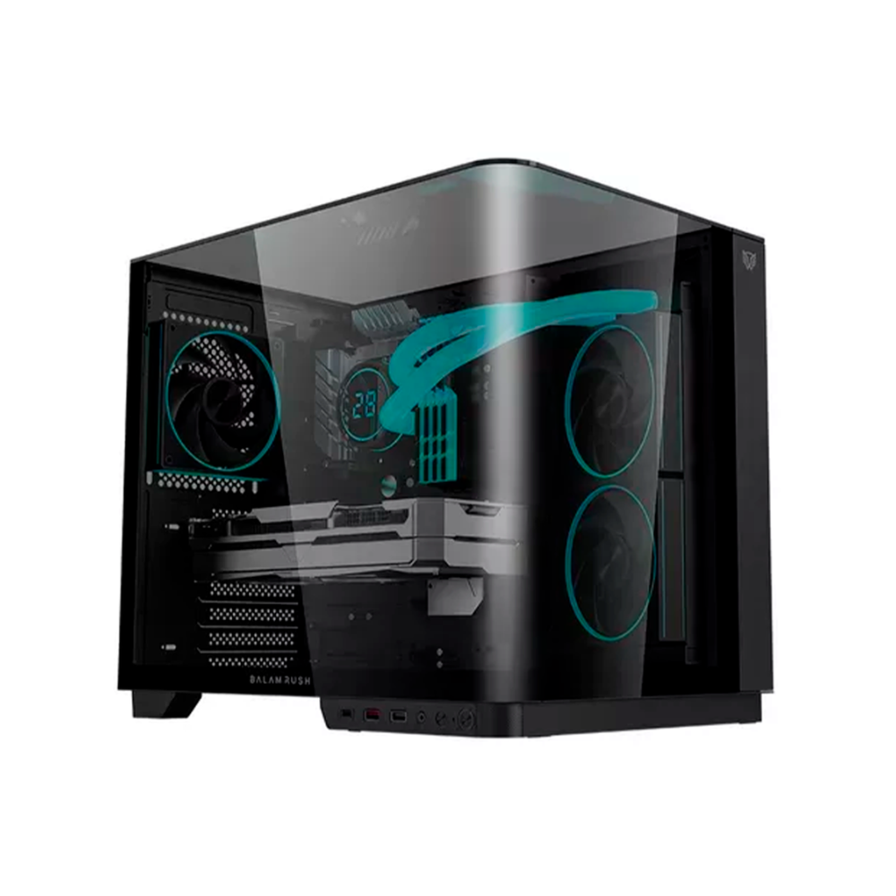 Gabinete Balam Rush Thank Expert Curve 6800 Mini Torre Negro Cristal Sin Bordes 3 Ventiladores ATX / Micro ATX / Mini ITX Sin Fuente
