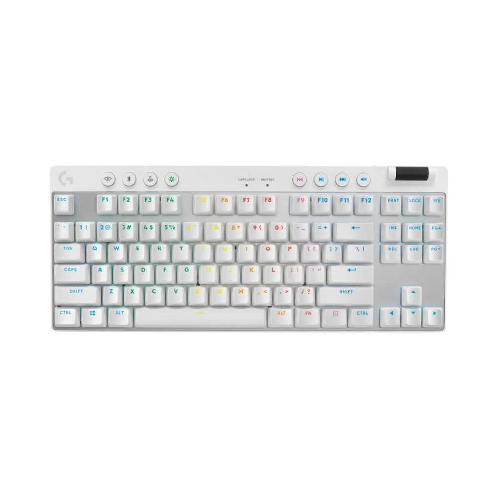 Teclado Logitech Pro X TKL Lightspeed Bluetooth USB RGB Blanco (920-012143)
