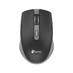 Mouse Nextep Inalámbrico Recargable, Switch de Encendido, 1600 DPI, Negro/Gris