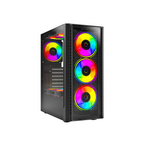 Gabinete Balam Dragonfly II GM745 Media Torre Cristal Negro — Modelo BR-935968