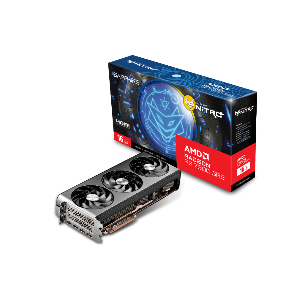 Tarjeta de Video Sapphire 16GB AMD Radeon RX 7900 Nitro+ GRE 3X Fan GDDR6 FSR HDMI/DP