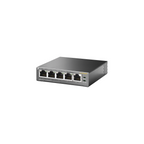 Switch PoE No Administrable 5 Puertos 10/100Mbps, 4 PoE af/at, PoE 67W, Extensor PoE hasta 250m, Calidad Video Prioritaria