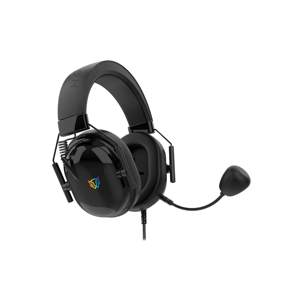 Audifonos Balam Rush Gamer Aviator Level HA757 Negro Alambricos Over Ear Bocinas 53 mm Microfono Fijo RGB + Conexion USB Legend