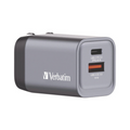 Cargador de Pared Verbatim GaN 35W, USB-C PD 35W + USB-A QC 3.0 (EU/UK/US)