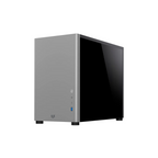 Gabinete Balam Rush Eris Special GI985 Gris Micro Torre Sin Fuente Con Cristal