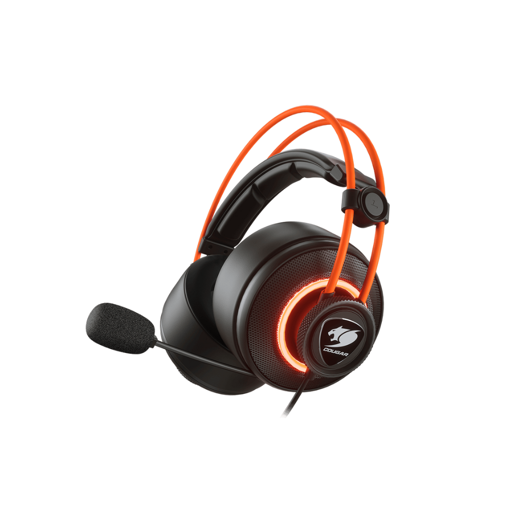 Audífonos Cougar Immersa Pro Prix USB 7.1 RGB con Micrófono Negro/Naranja