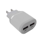 Cargador Brobotix USB para Pared 5V 2A, 2 Puertos, Blanco