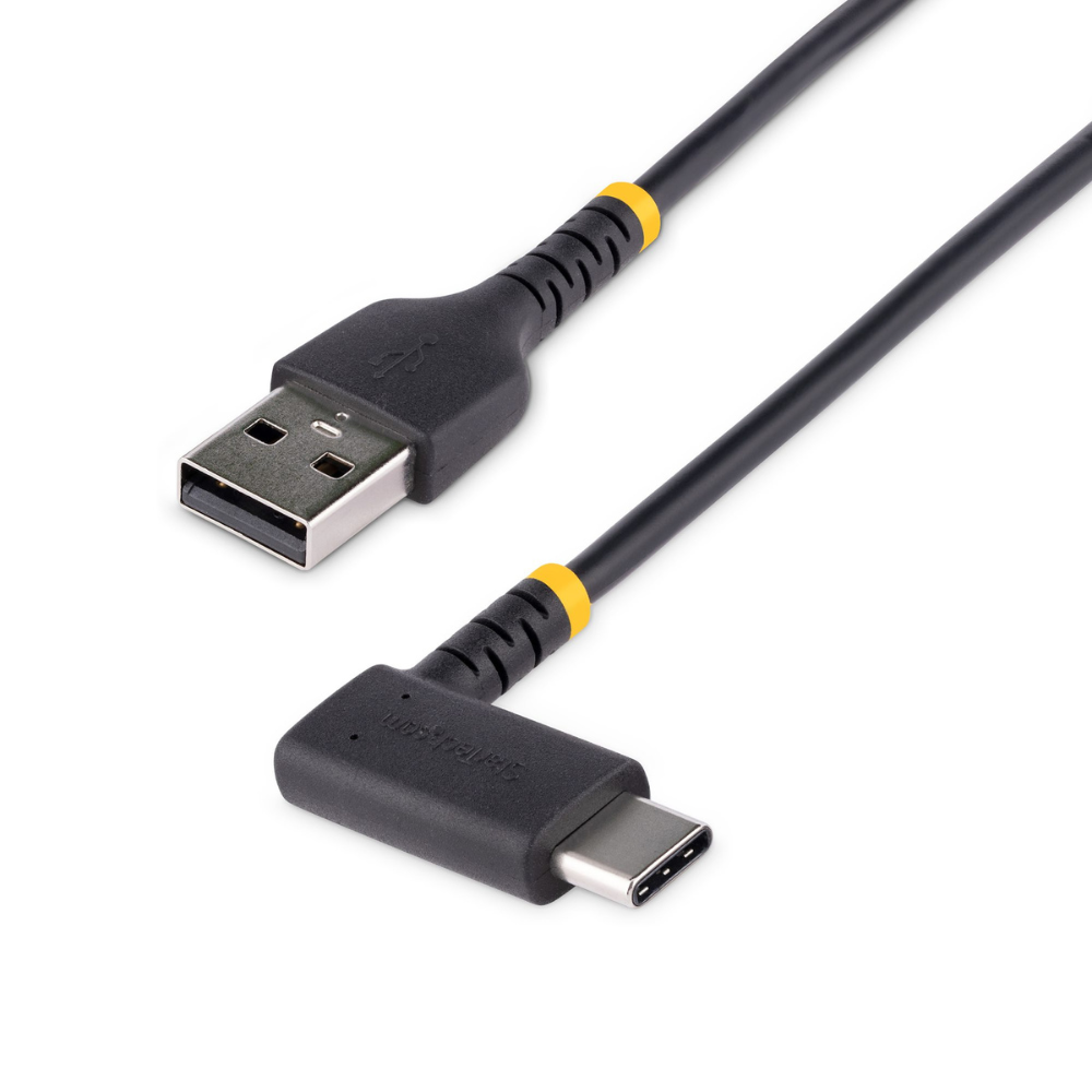 Cable USB-A a USB-C 1m Acodado Recto Carga Rápida Alta Resistencia StarTech.com Mod. R2ACR-1M-USB-CABLE