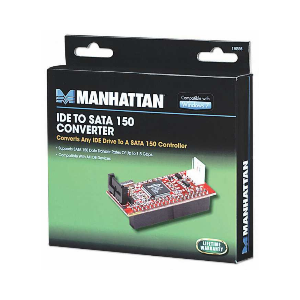 Convertidor Manhattan HDD IDE a SATA 150V (170598)