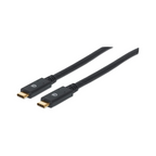 Cable USB-C V3.1 C-C 2.0M Negro Manhattan (354905)