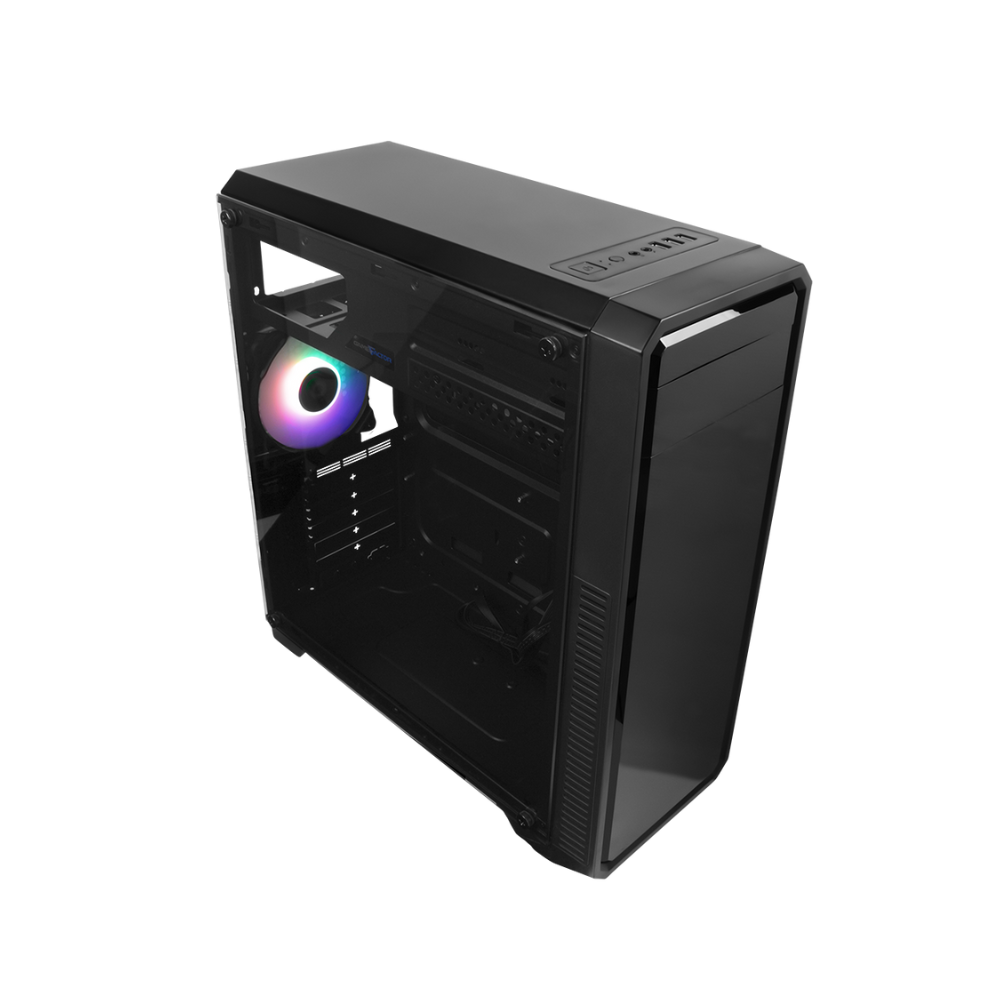 Gabinete Game Factor ATX, USB 3.0, 1 Ventilador 120mm, Cristal sin Fuente CSG300