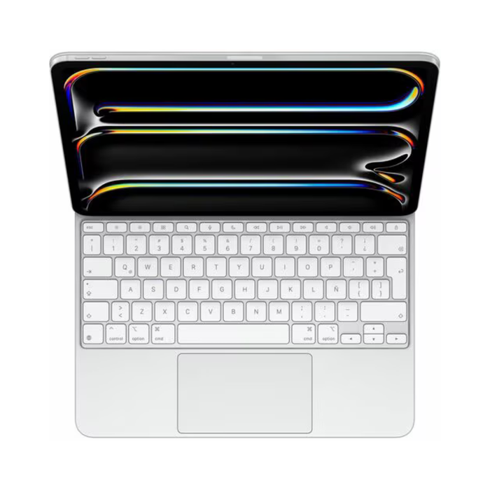 Estuche Teclado Apple Magic 13" iPad Pro 2024 Español Blanco Aluminio Cristal