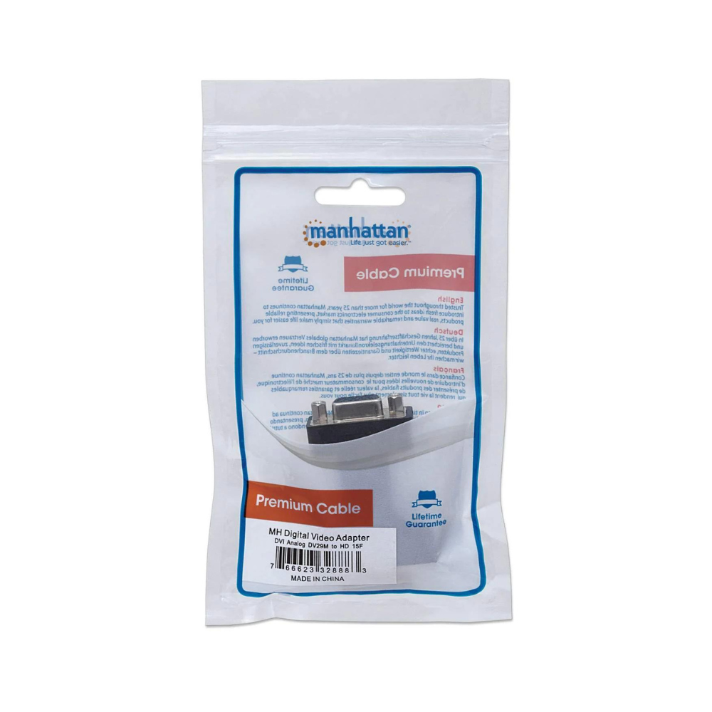 Adaptador DVI Manhattan A&D 29M a HD15H (328883)